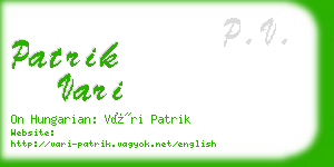 patrik vari business card